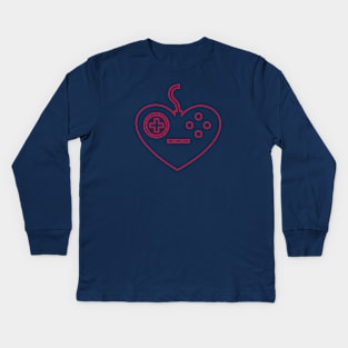 Video Gamer Valentines Day - Controller Heart Kids Long Sleeve T-Shirt